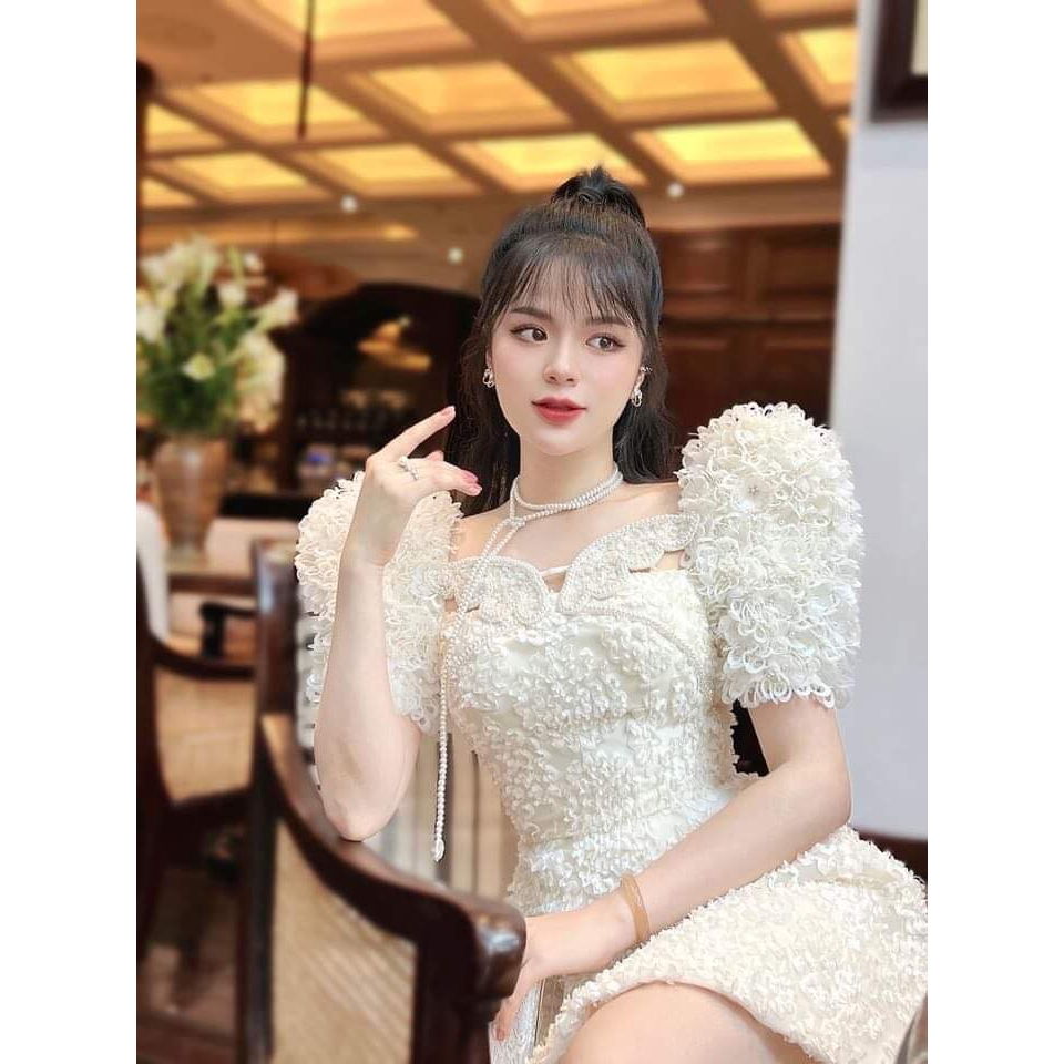 Đầm tay phồng kiểu dáng sang trọng MC