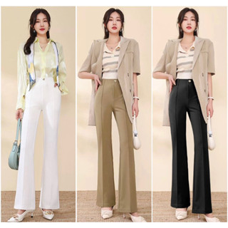 Quần Tây Âu Ống loe nhẹ Dáng lỡ (90-93cm) cạp cao tôn dáng-TCS-mã 801