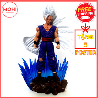 Mô hình Son Gohan Beast siêu saiyan tóc trắng, cao 35 cm, có hộp màu - Dragon Ball ( Tặng 5 Poster )