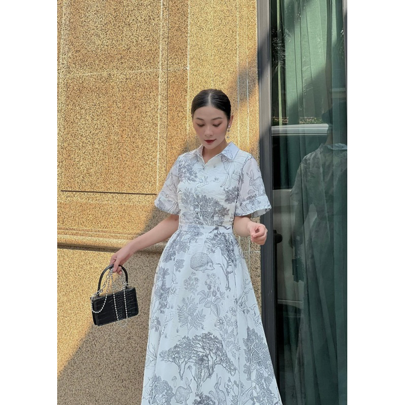 Đầm sơ mi dáng dài