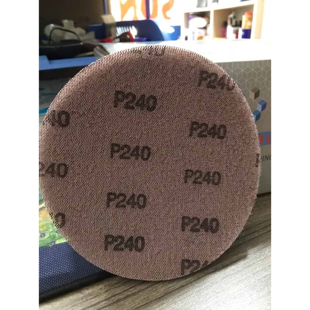 Nhám lưới tròn 6inch WE - GENERAL  150mm P80,P240,P120,P180 Giáp lưới chà khô Sơn oto xe máy