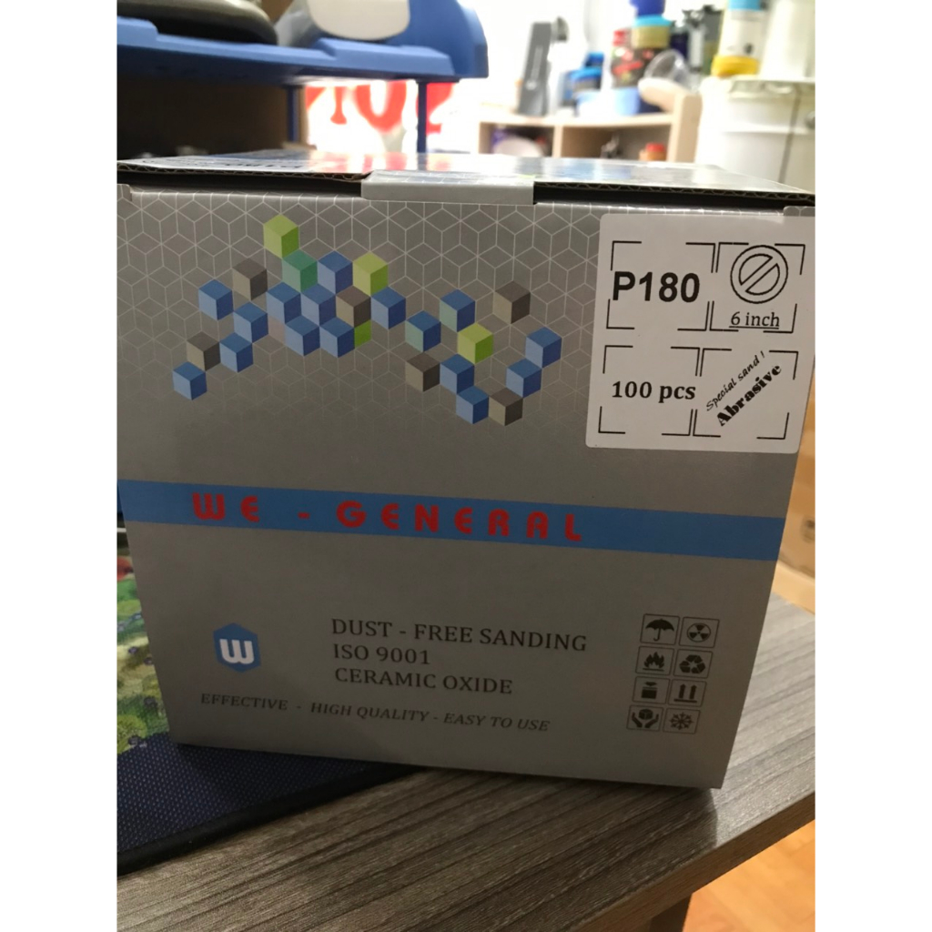 Nhám lưới tròn 6inch WE - GENERAL  150mm P80,P240,P120,P180 Giáp lưới chà khô Sơn oto xe máy