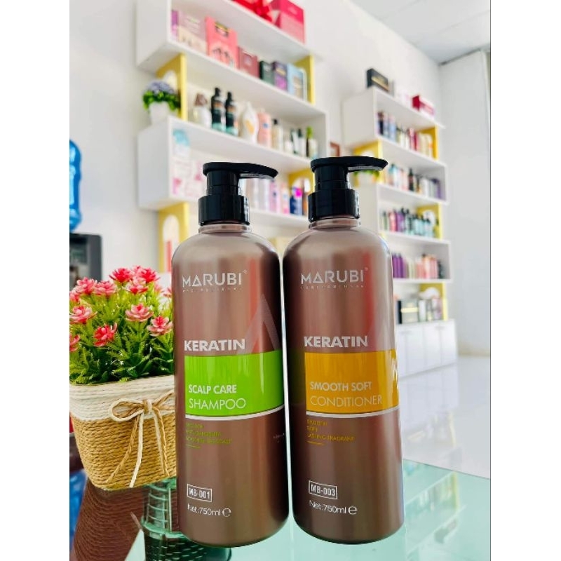 dầu gội đầu cặp KERATIN MARUBI chính hãng