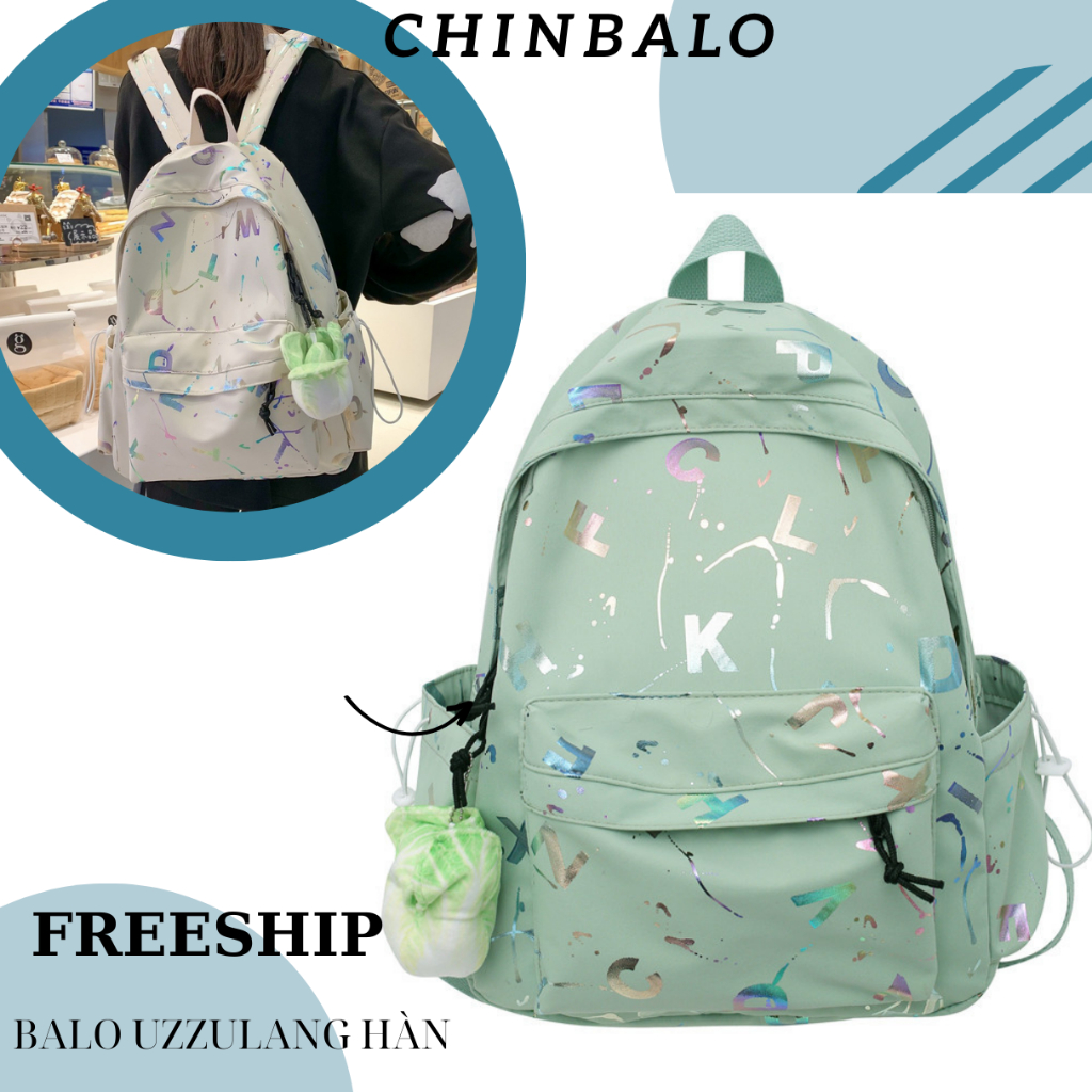 Balo Ulzzang học sinh nữ Hàn Quốc balo trung học