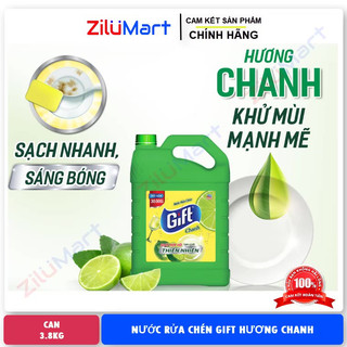 Nước rửa chén Gift hương chanh can 3.8kg