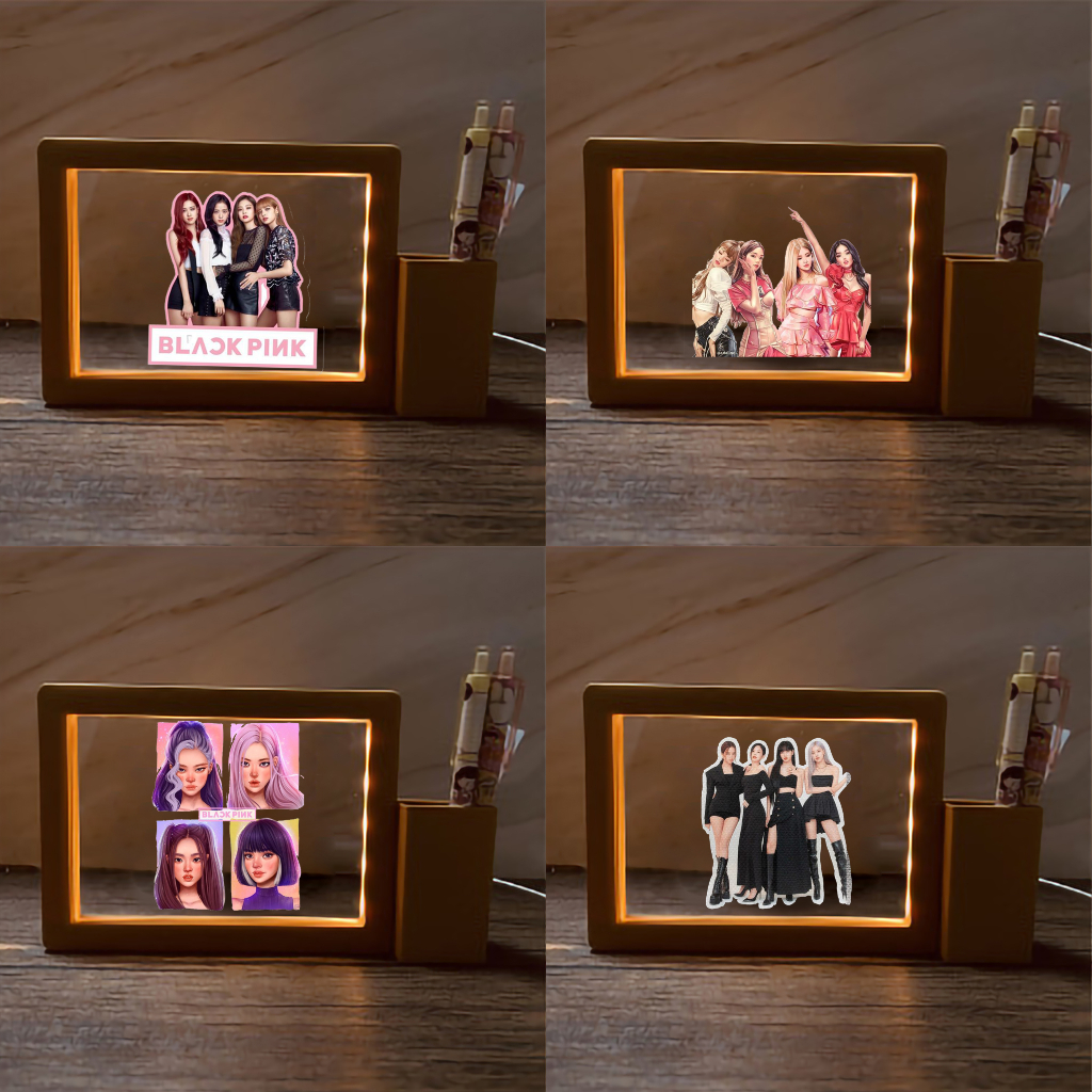 Đèn Led kèm cắm bút blackpink Blink DLCB3 Đèn Ngủ 3D Sáng Tạo cute dễ thương décor vintage