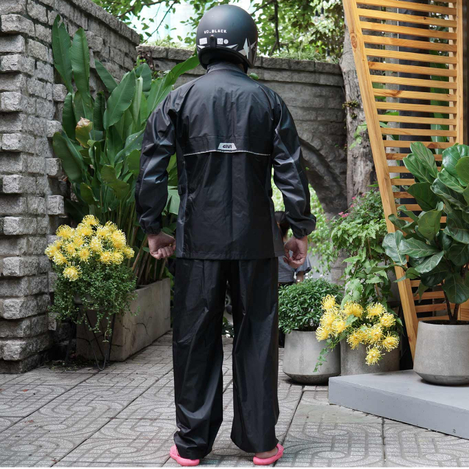 Áo Mưa Bộ Givi RRS07 Đen Xám Chính Hãng - Biker Chính Hãng