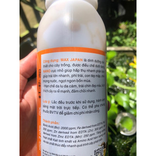 Phân bón lá Max Japan chai 500ml