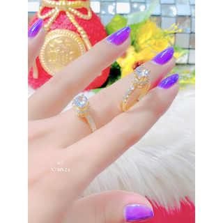 Nhẫn nữ đính xoàn N750 mạ vàng
