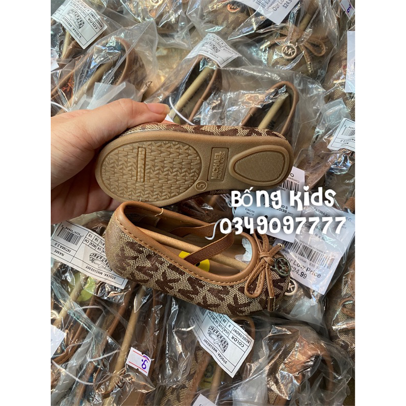 Giày Ballet Bé Gái Đính Nơ Tag MK