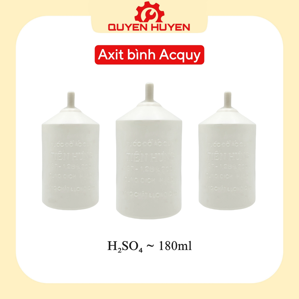 Dung dịch Axit châm bình Ắc quy - Nước đổ bình điện Acquy xe máy, ô tô - Dung dịch H2SO4 (axit sunfuric)