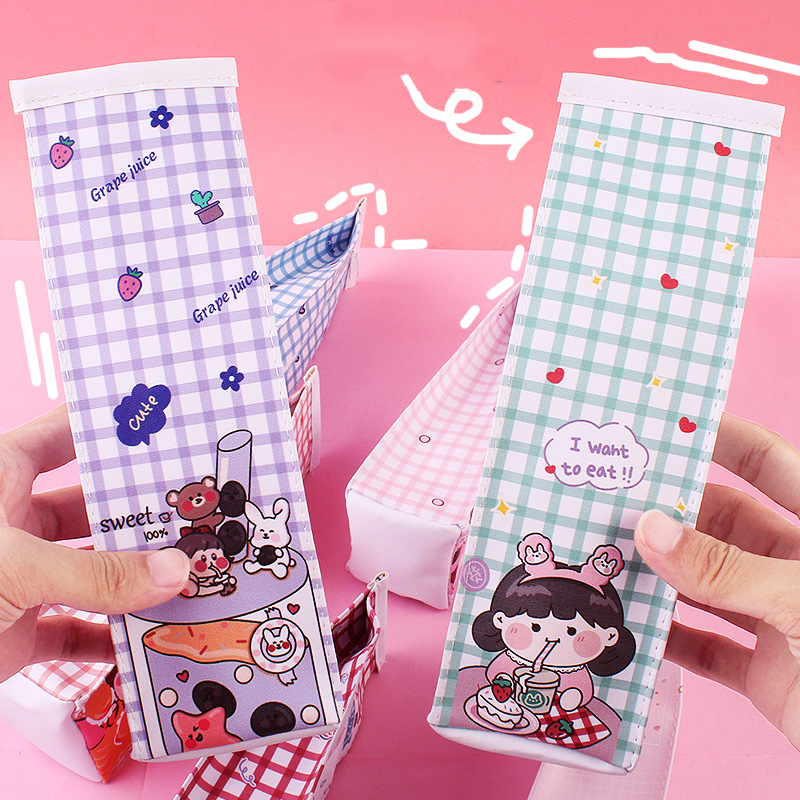 Túi Đựng Bút Hình Hộp Sữa Dễ Thương Chất Lượng Cao, túi văn phòng phẩm học sinh