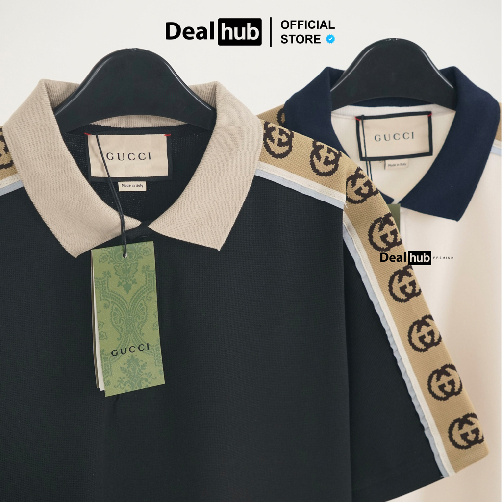 Áo Polo Guc.ci G-Stripe Interlocking