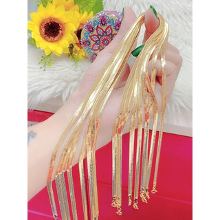 Dây chuyền nam nữ bản dẹp mạ 18K - xi kim cao cấp
