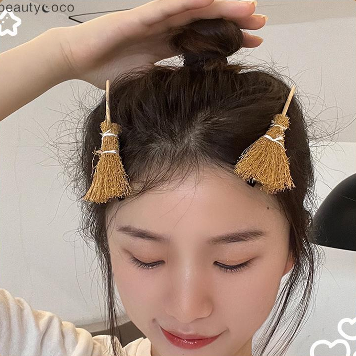 Beautycoco🍊Kẹp tóc hình chổi mini cute