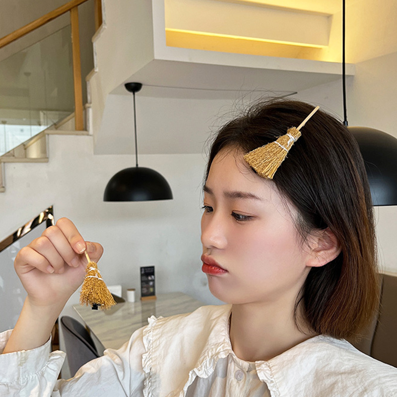 Beautycoco🍊Kẹp tóc hình chổi mini cute