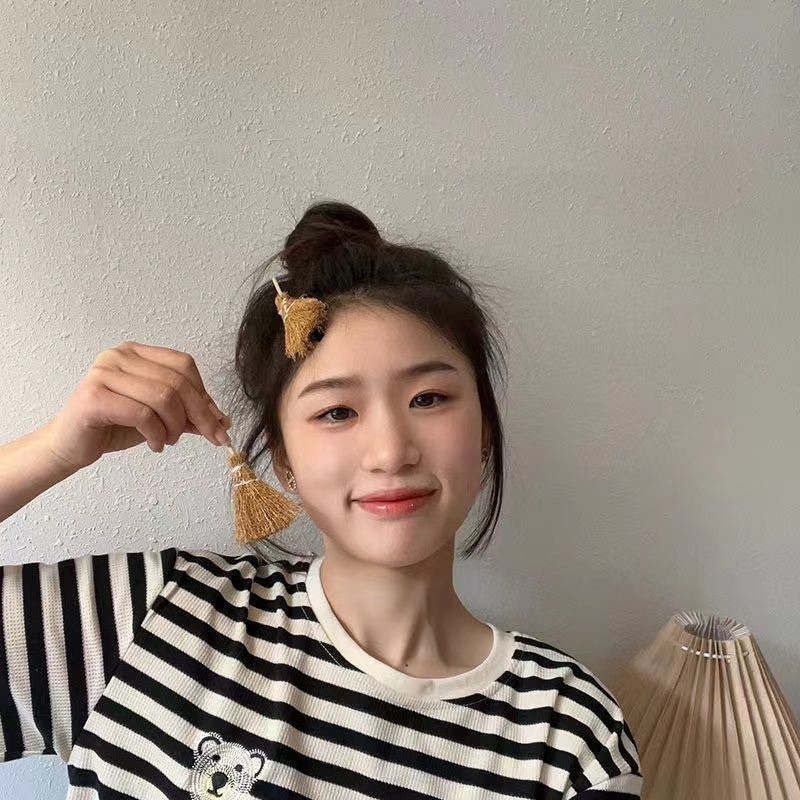 Beautycoco🍊Kẹp tóc hình chổi mini cute