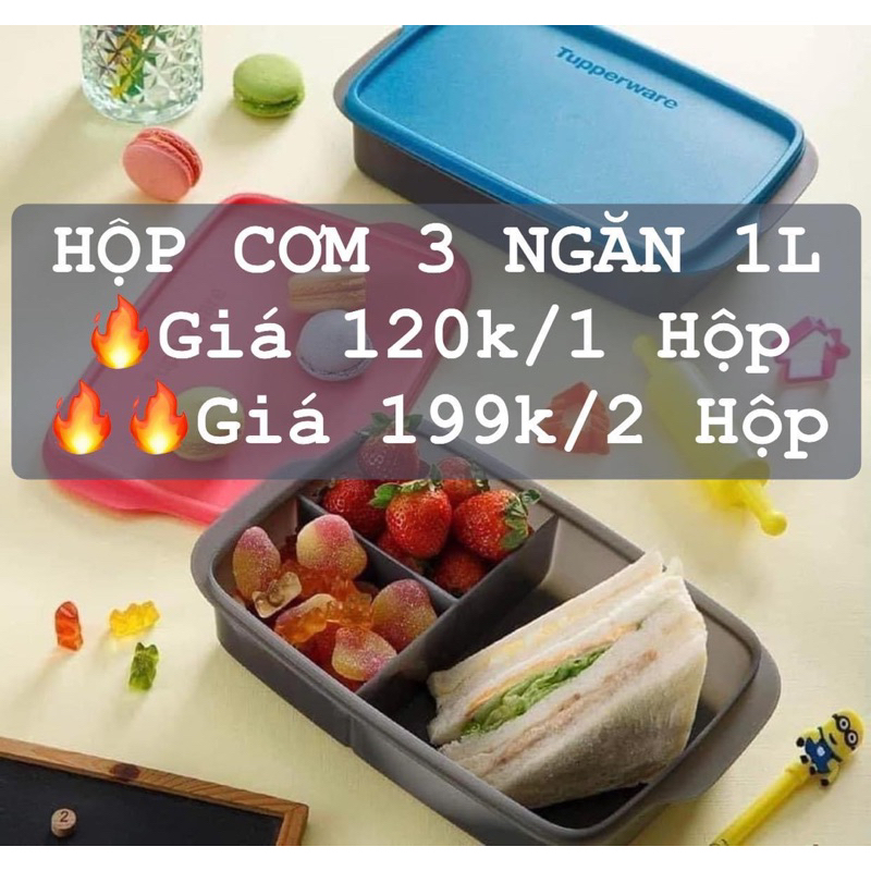 HỘP CƠM 3 NGĂN 1L TUPPERWARE