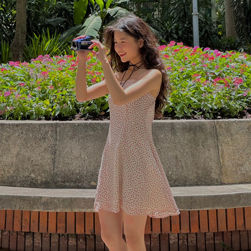 Váy hoa nhí hai dây ngắn - Aufra Studio