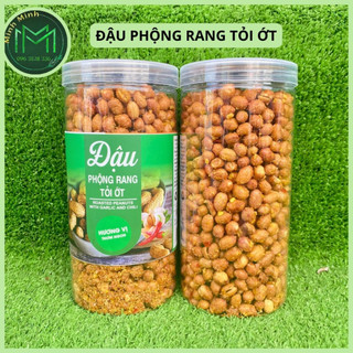 500g lạc rang tỏi ớt, đậu phộng rang tỏi ớt thơm ngon đậm vị, đồ ăn vặt