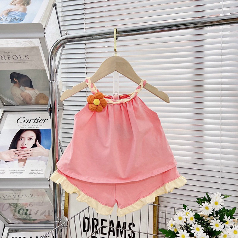 Bộ 2 dây hoa Cotton cho bé gái