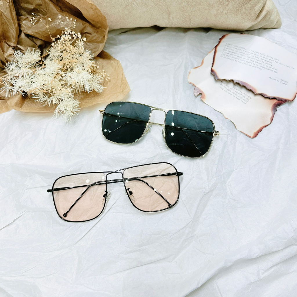 Mắt Kính Thời Trang Gọng Mảnh Kim Loại Pha Màu 739 Kiểu Dáng Phong Cách