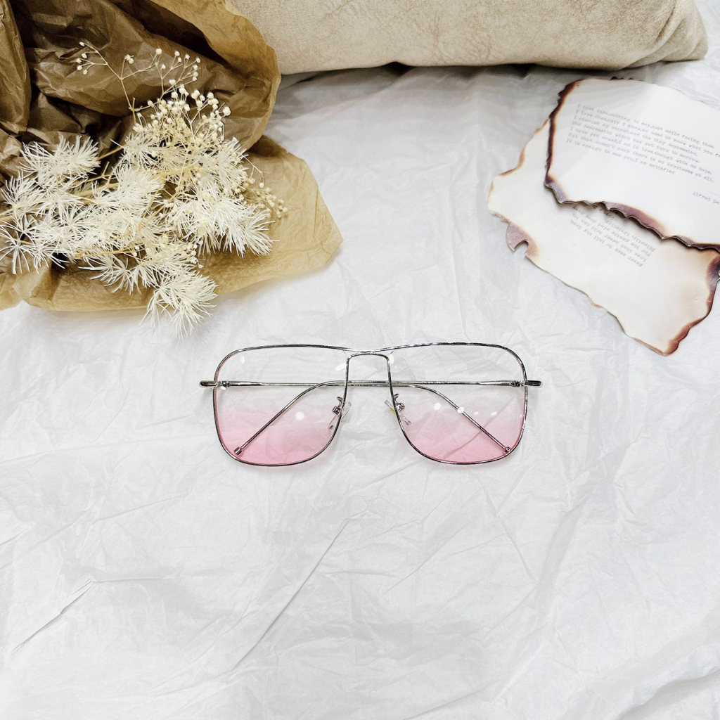 Mắt Kính Thời Trang Gọng Mảnh Kim Loại Pha Màu 739 Kiểu Dáng Phong Cách