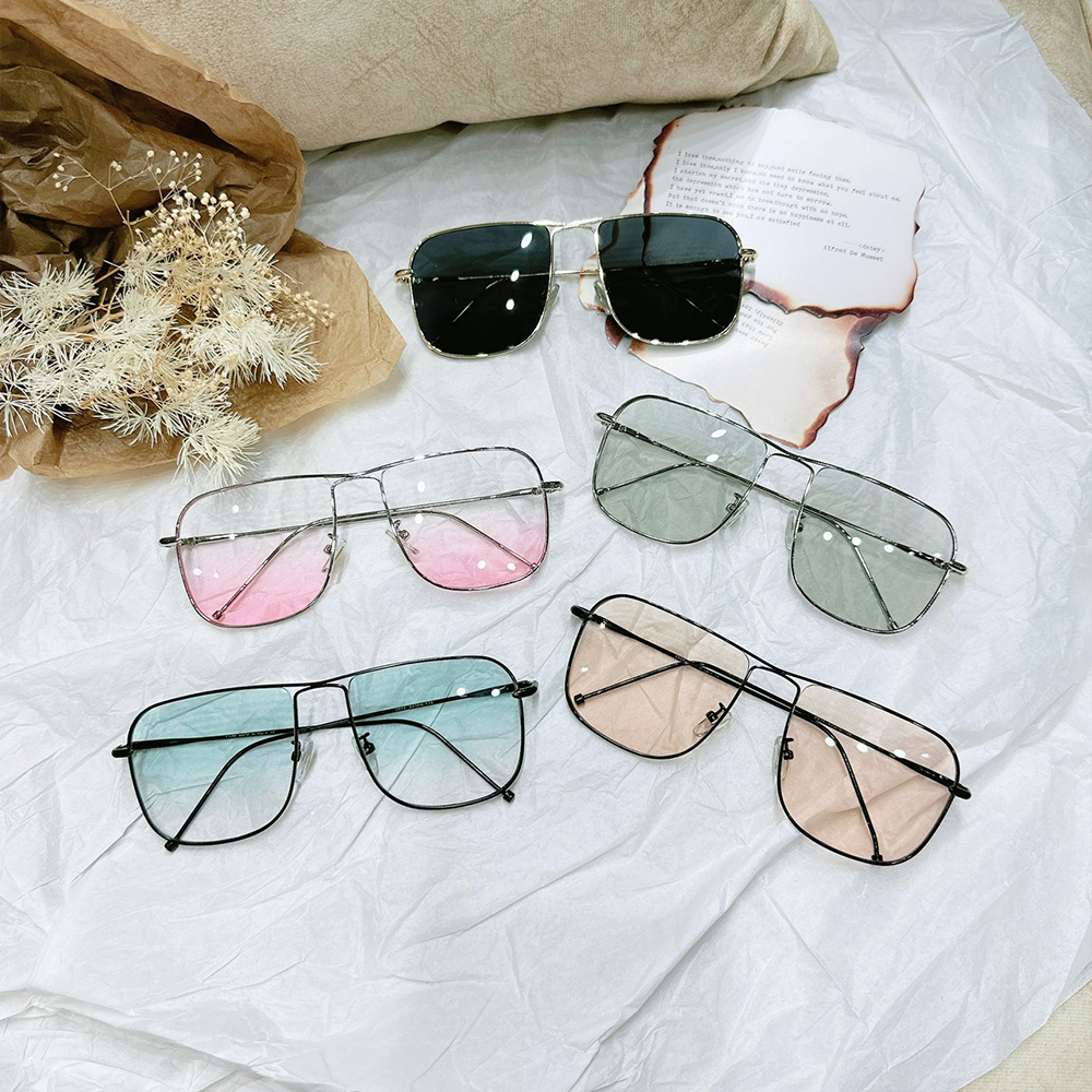 Mắt Kính Thời Trang Gọng Mảnh Kim Loại Pha Màu 739 Kiểu Dáng Phong Cách