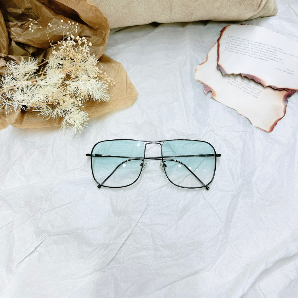 Mắt Kính Thời Trang Gọng Mảnh Kim Loại Pha Màu 739 Kiểu Dáng Phong Cách