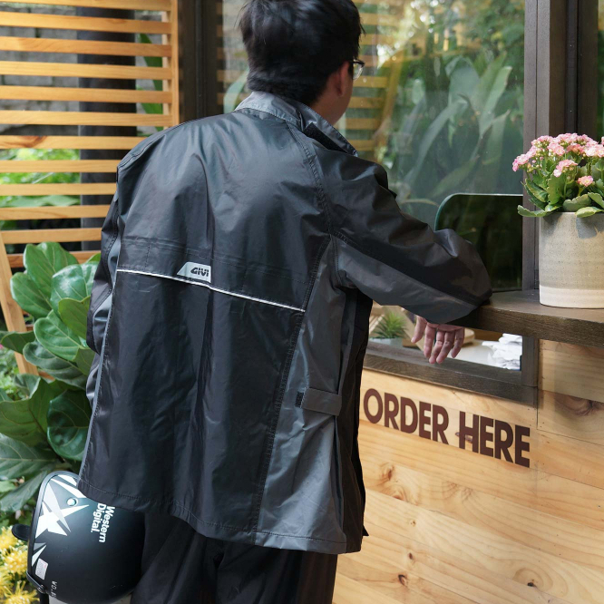 Áo Mưa Bộ Givi RRS07 Đen Xám Chính Hãng - Biker Chính Hãng