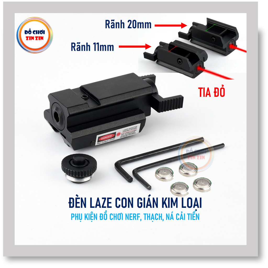 Đèn Laze Con Dán Kim Loại Tia Màu Đỏ | Đồ Chơi Zin Zin