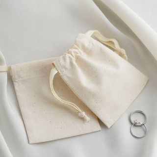 🌷 Túi vải cotton mộc dây rút đựng trang sức, phụ kiện siêu xinh | Túi vải dây rút