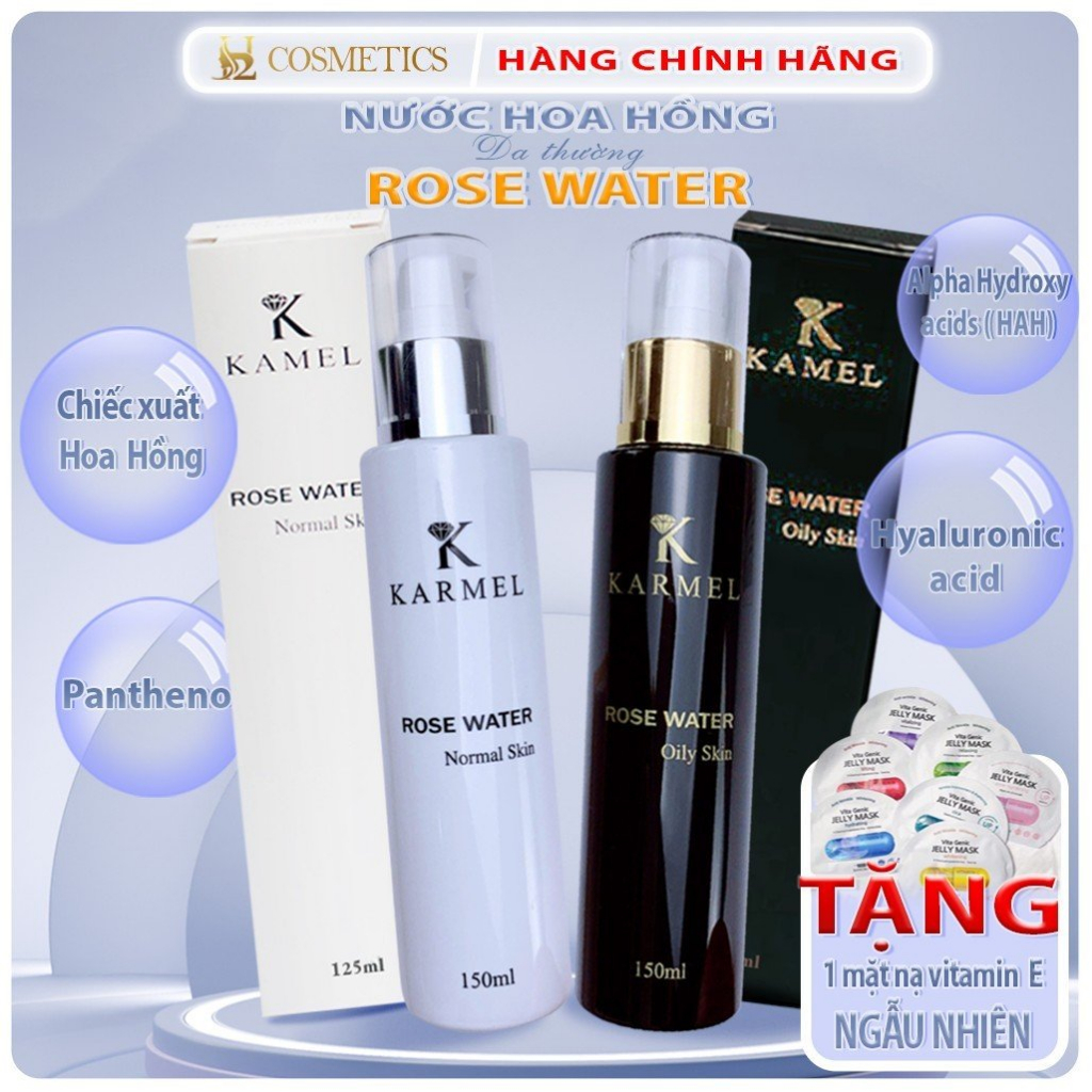 Nước hoa hồng toner nước cân bằng da hoa hồng se khít lỗ chân lông,cân bằng độ ẩm ngừa mụn trắng da 150ml