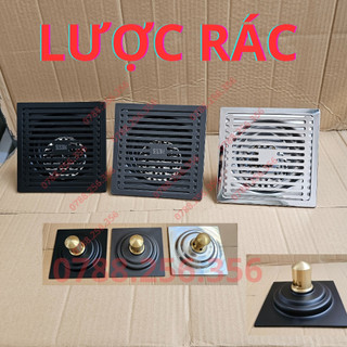 Thoát sàn đúc 15 x 15 cm inox 304 bóng, lược rác thoát sàn inox 304 phi 60 và 90mm lựa chọn