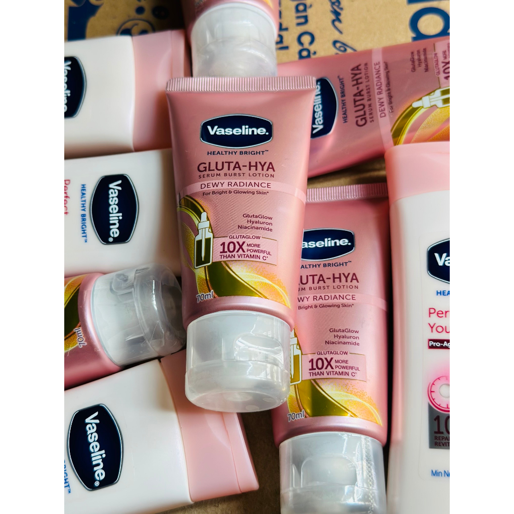 Sữa dưỡng thể Vaseline 10x, 50x Dưỡng Da Sáng Mịn Sau 7 Ngày 70ml/chai