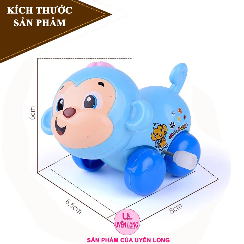 Khỉ Con Vặn Cót Mini Cho Bé, Có Lắc Đuôi Và Đầu Khi Di Chuyển, Phát Triển Nhận Biết Con Vật, Màu Sắc, Gia Công Tinh Tế.