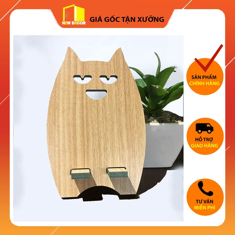 Giá Đỡ Điện Thoại Bằng Gỗ - Kệ Để Điện Thoại Mẫu Hình Thú Hoạt Hình vui nhộn MS-44 sale