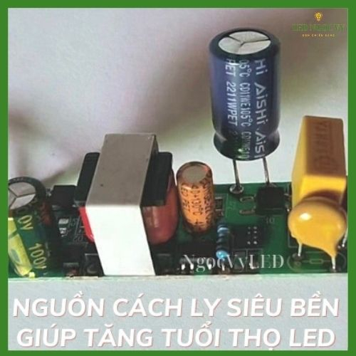 Đèn ốp trần tròn 9W siêu mỏng nguồn cách ly 3 màu