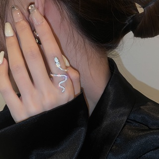 ⚡Nhẫn Bạc Hình Rắn Đính Đá Lấp Lánh Thời Trang Cho Nữ