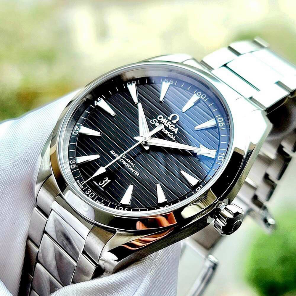 Đồng hồ nam Om€g@ Aqua Terra Master Chronometer 8900 Black Dial 220.10.41.21.01.001, Full box, Luxury diamond watch
