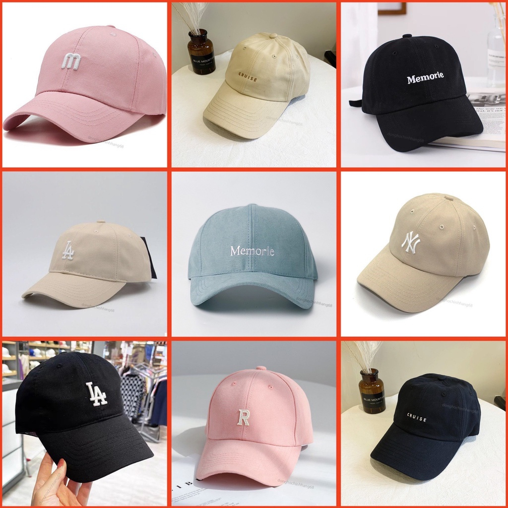 Mũ Lưỡi Trai Nam Nữ Nhiều Họa Tiết Thêu Chữ, Phong Cách Cá Tính Form Unisex Nam Nữ