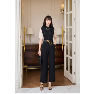 Set jumsuit cổ sơ mi phối tay lửng orchid - ah17s073