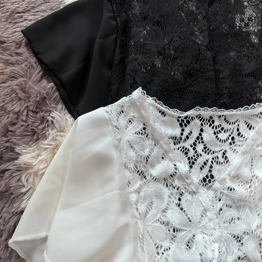 [Ảnh thật - Sẵn từ S - 2XL] Áo khoác ren hoa tay ngắn dáng lửng khoác ngoài chất đẹp, văn phòng, đi tiệc, che bắp tay