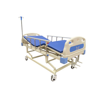 Giường bệnh nhân sắt sơn tĩnh điện - Giường y tế điều khiển 3 tay quay cao cấp