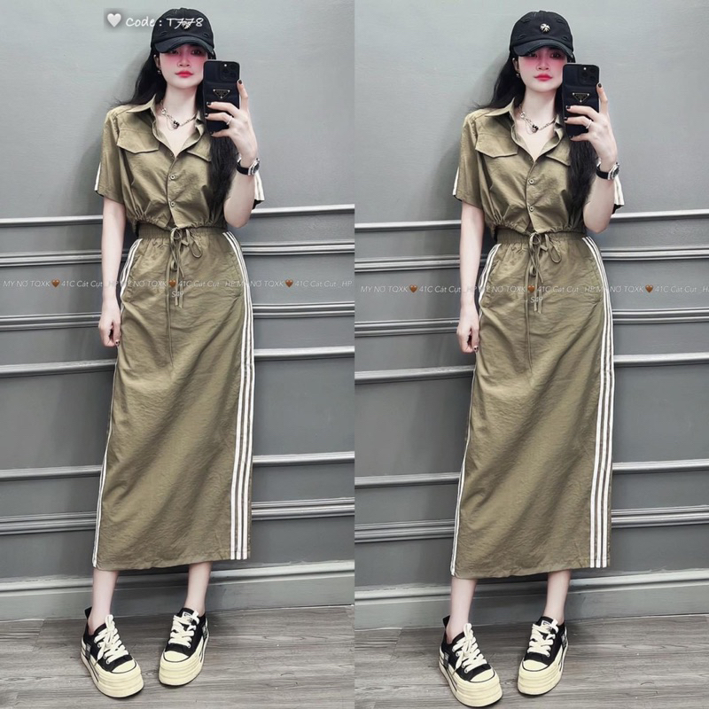 ❣️❣️SÉT VÁY VIỀN SƠMI THÔ - HÀNG QC❣️❣️Sll inb ❌Feesize dưới 55kg 💯 hình chụp thật