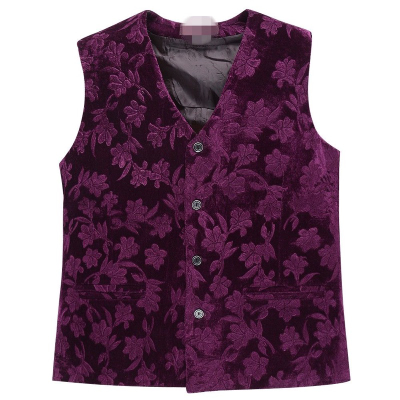 Áo khoác Nữ gi-lê áo bà già Áo gấm nhung