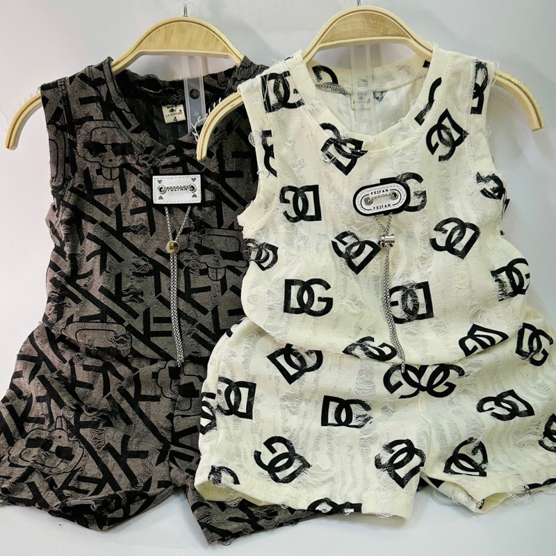 Bộ cotton rách cho bé trai