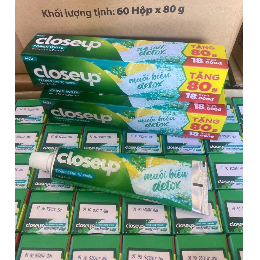 Kem Đánh Răng Closeup Chanh & Muối biển Detox 80g-HCM
