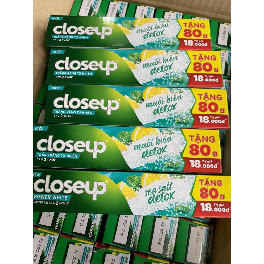 Kem Đánh Răng Closeup Chanh & Muối biển Detox 80g-HCM