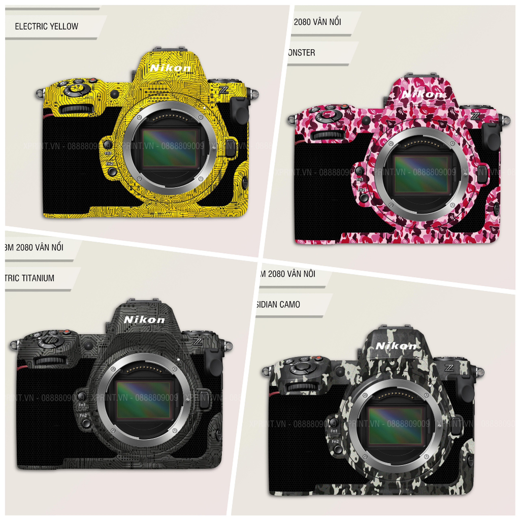 Miếng dán, skin 3M vân nổi cho máy ảnh Nikon Z8